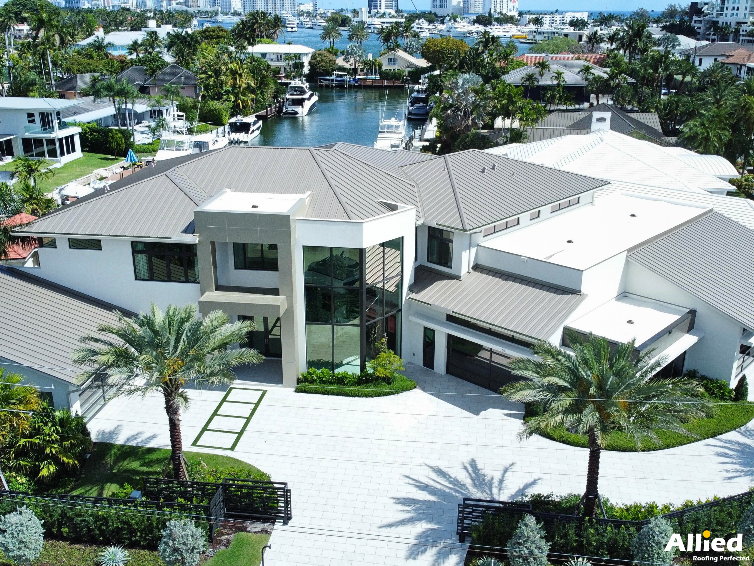 Image of the article: Champagne Metal Roof Installation in Fort Lauderdale (Luxury Home Project)
